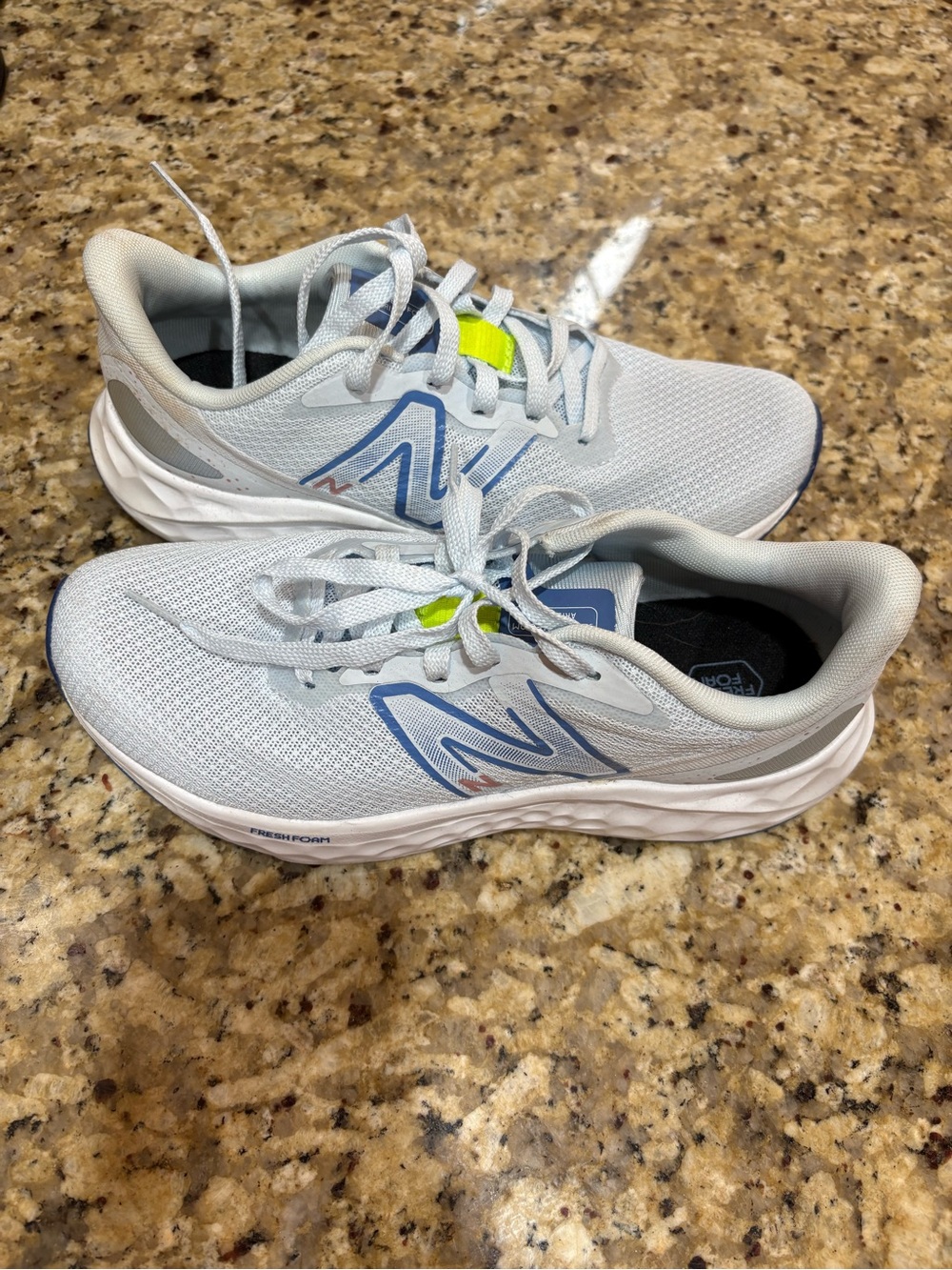 New Balance Women's Athletic Running Shoes - White with Blue Accents